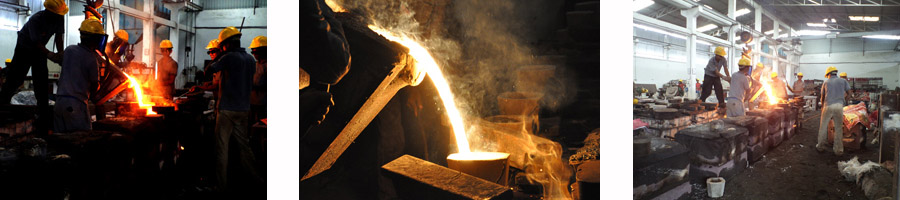 Steel Casting Foundry - Pouring